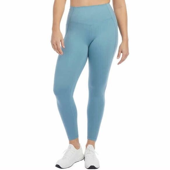 NWT Danskin Women Bonded High Rise Contour Leggings Smoke Blue Sz L $60 EE290 - Picture 1 of 4